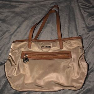 Tan and brown Michael Kors purse